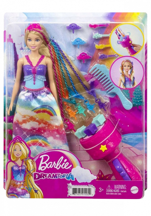 Barbie Księżniczka Zakręcone Pasemka GTG00