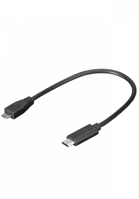 Adapter Micro USB - USB TYP-C 0,2m