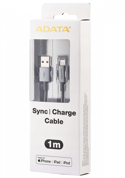 Okładka ADATA Sync & Charging Kabel Lightning 1m Tytanowy