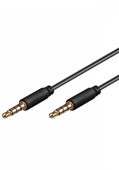 Okładka PremiumCord Kabel Jack 3.5mm 4 pinowy M/M 1m pro Apple iPhone, iPad, iPod