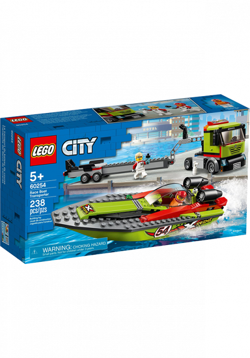 Okładka LEGO City Transporter łodzi wyścigowej 60254