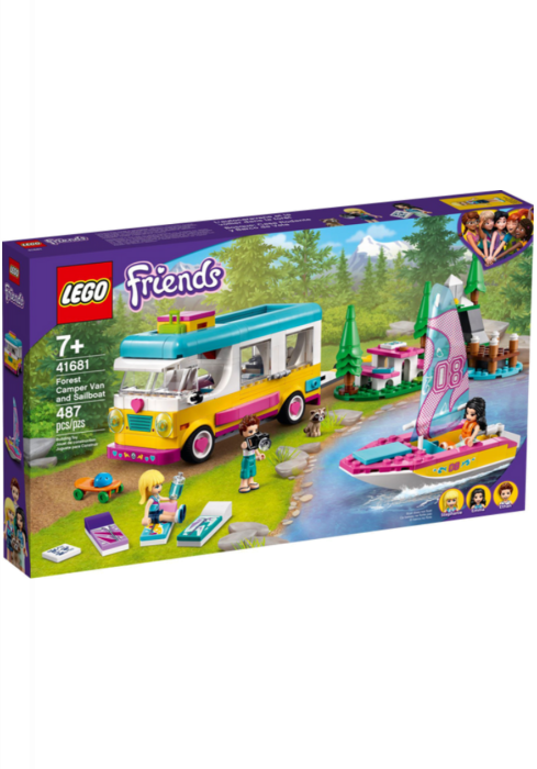 Okładka LEGO Friends Leśny mikrobus kempingowy i żaglówka 41681