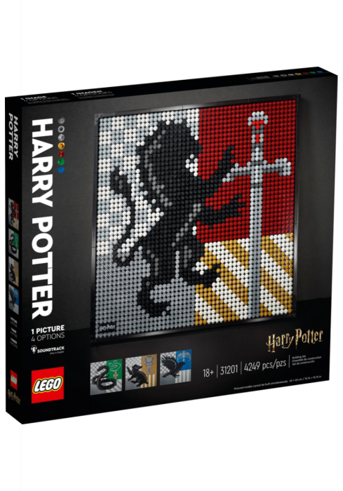 Okładka LEGO Art Harry Potter Herby Hogwartu 31201