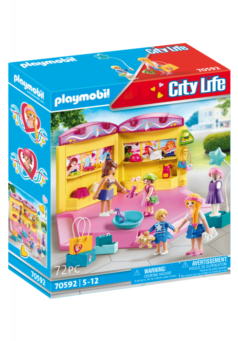 Okładka Playmobil City Life Modny Butik Z Odzieżą Dla Dzieci 70592