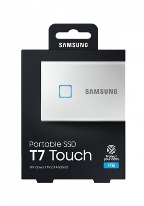Okładka Dysk Samsung SSD T7 Touch 1TB MU-PC1T0S/WW (srebrny)