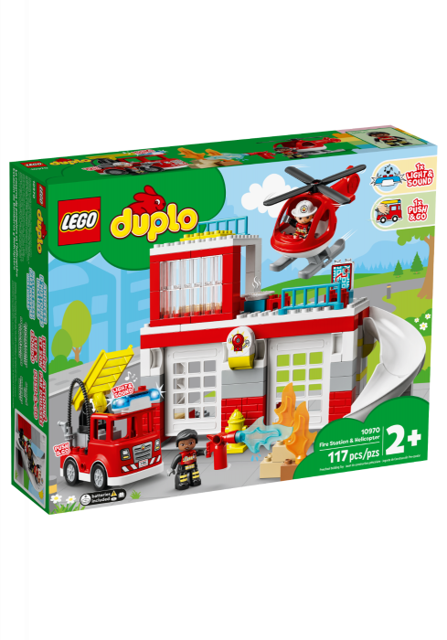 Okładka LEGO Duplo Remiza strażacka i helikopter 10970