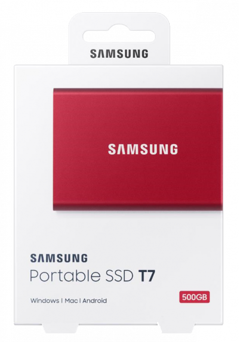 Okładka Dysk Samsung SSD T7 500gb MU-PC500R/WW (czerwony)