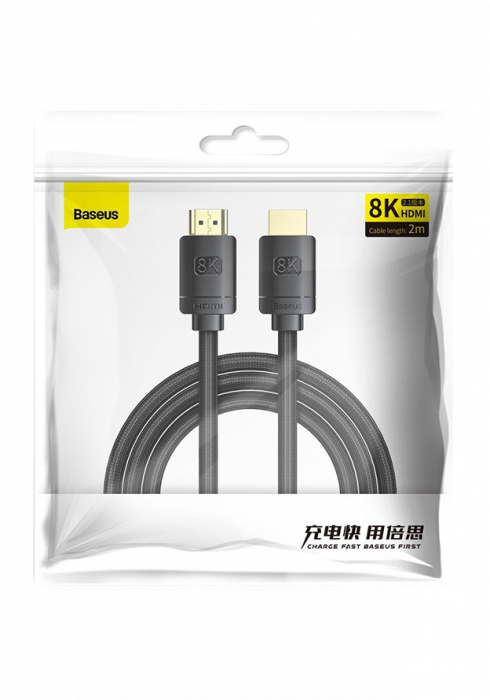 Okładka Kabel HDMI 2.1 Baseus High Definition Series, 8K 60Hz, 3D, HDR, 48Gbps, 3m (czarny)