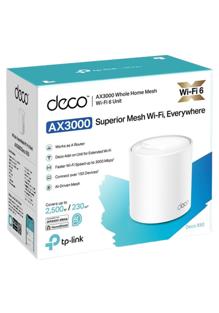 Okładka Router mesh TP-LINK Deco X50 (1-pack) AX3000 Wifi 6