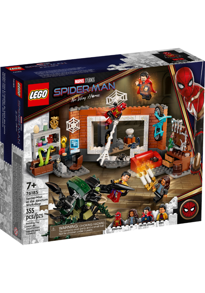 Okładka LEGO Spider-Man w warsztacie w Sanctum 76185