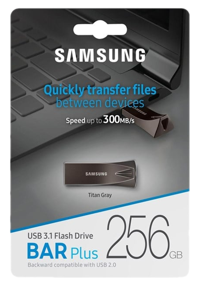 Okładka Pendrive Samsung BAR Plus USB 3.1 256GB - titan grey