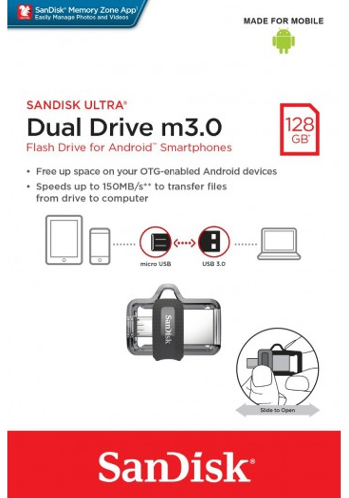 Okładka Pendrive SanDisk 128GB Dual Ultra m3.0 OTG