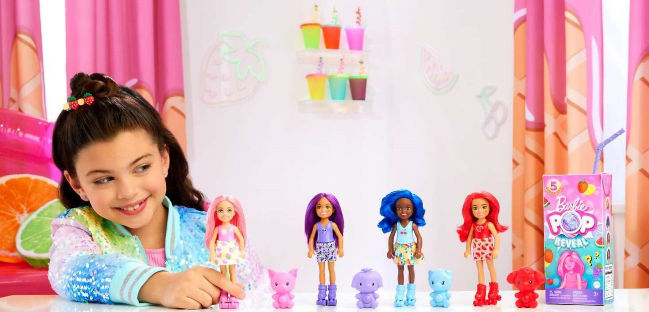Obrazek z gry Lalka Barbie Pop Reveal Owocowy Sok Chelsea HRK58
